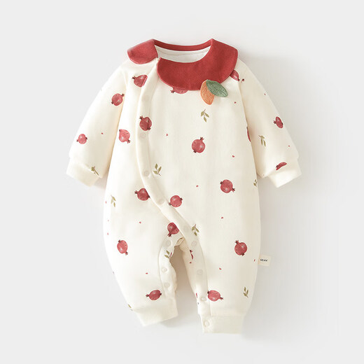 JOYNCLEON winter baby thickened jumpsuit baby quilted newborn warm cotton clothing infant crawler clothing outing clothes LTY0500 blue (blue rhyme berry fragrance 120g cotton one-piece) 80cm 9-12 months recommended weight 8.5-10kg