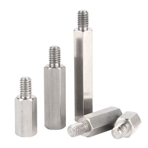 CLCEY factory wholesale 304 stainless steel single-head hexagonal stud M4M6 single-pass chassis motherboard screw connection column isolation M4*70+6100 pcs