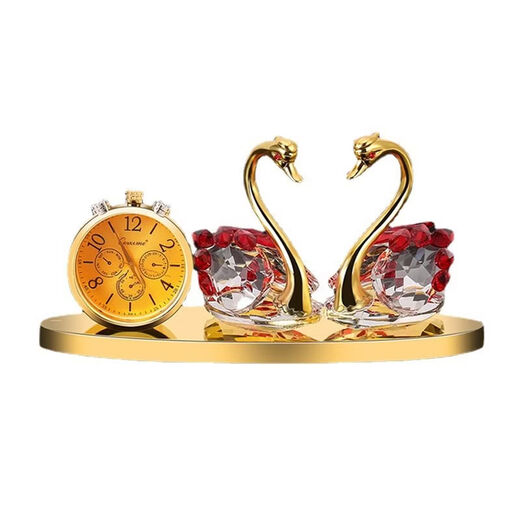 Shantou Lincun Crystal Swan Car Aromatherapy Center Console Ornament Internet Celebrity Goddess Style Ordinary Style Blue (Precious Silver As Pictured