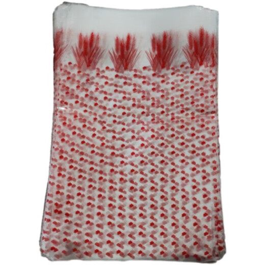 Tuojin popcorn packaging bag large, medium and small transparent small flower dot disposable plastic bag tie wire 500 pieces 32 ounces 19*32cm