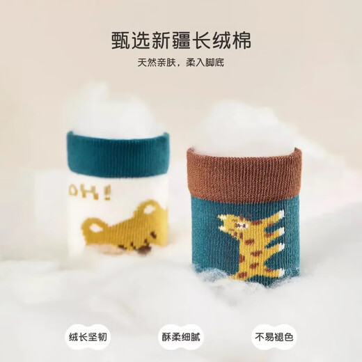 Nido Bear children's socks for boys winter boneless cotton socks for boys baby socks loose mouth baby socks for small and medium-sized boys spring and autumn W5059 gray and white panda 5 pairs 1-3 years old (suitable for feet 12-14cm)