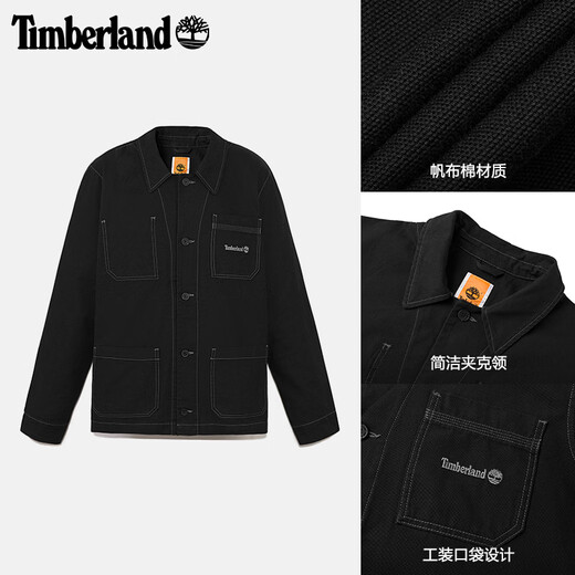 Официальная мужская рабочая куртка Timberland, новая повседневная удобная парусиновая куртка | 0YH32 0YH32001/черный XS