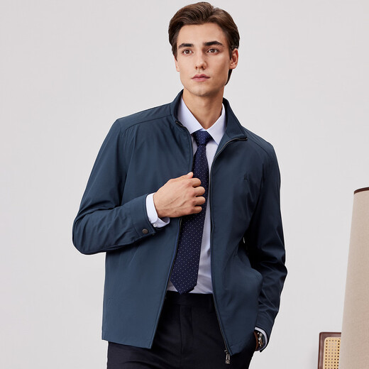 Shanshan three-proof fabric New Year's jacket men's spring and autumn business casual commuting stand collar comfortable men's clothing