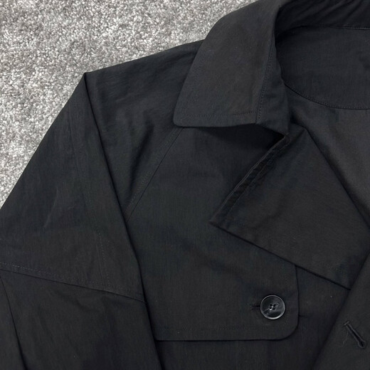 CHEVALPES international first-line brand short double-breasted windbreaker lightweight technical fabric spring new style 0703 gray L 130-150Jin Jin equals 0.5 kg