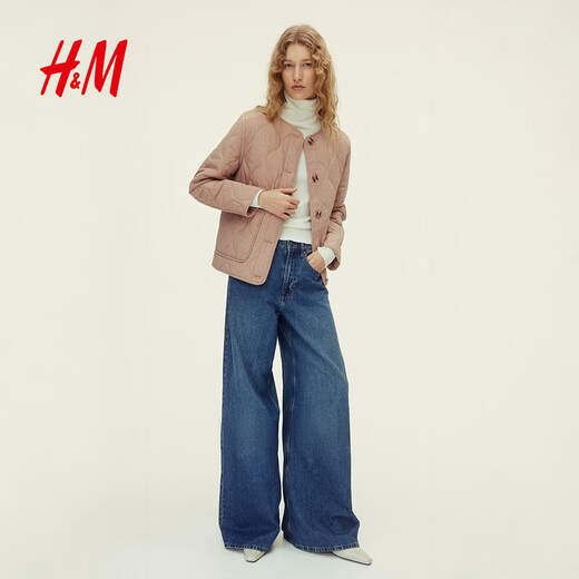 H&M2026 Spring New Women's Quilted Jacket 1315662 Beige XS 155/80