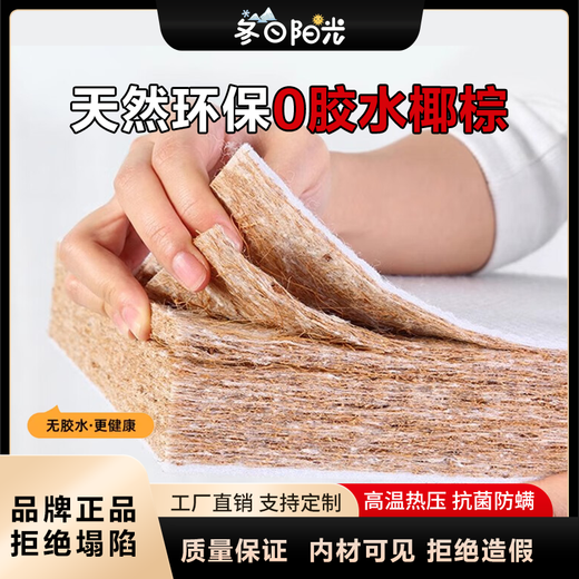 五星级同款扭力椰棕乳胶硬床垫家用1.5米1.8酒店软硬两用厚款民宿 扭力弹簧+椰棕22cm水立方/适中 1350mm*1900mm