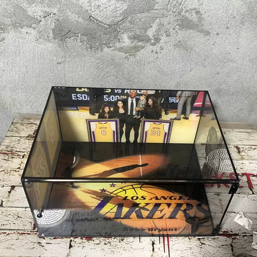 Yusenyi Companion Kobe Bryant Shoe Box Transparent AJ Sneaker Storage Display Box Yak Absorbent Storage Box Figure Magnetic Gift Box Transparent Retirement 358x262x180mm