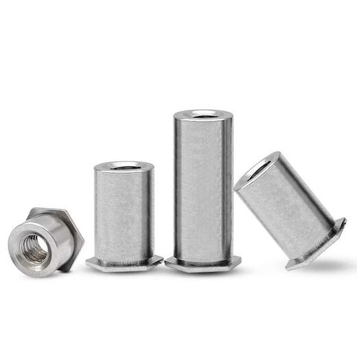 Sailotou 04 through hole pressure riveting stud SOS5MM4 pressure riveting column M2MM4M5M6 through hole stud nut stainless steel M2* outer diameter 4 points 2 minus 00 pcs