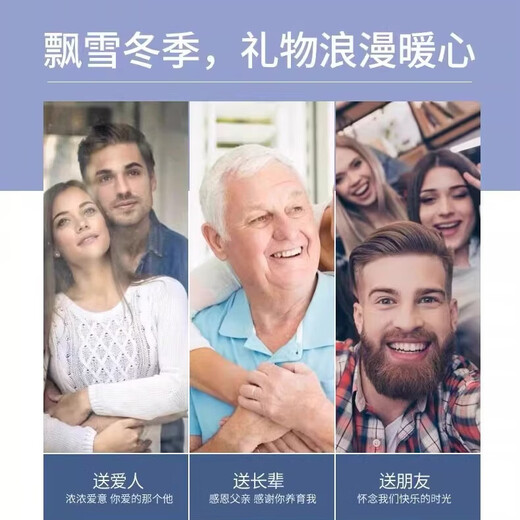 EGW international luxury brand 100% pure cashmere men's winter warm thickened scarf birthday festival fashion gift box dark gray gift box