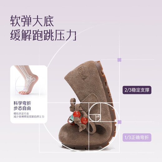 Tongmeng Sunny Girls Birkenstock Shoes 2026 Spring New Children's Shoes Girls Little Princess Leather Shoes Peas Shoes Soft Sole Shoes