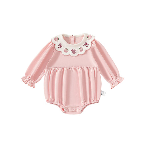 INSBOBO Baby Clothes 2026 Spring New Baby Girl Onesies Harness Bags Baby Romper Clothes Spring Clothes Pink 80cm