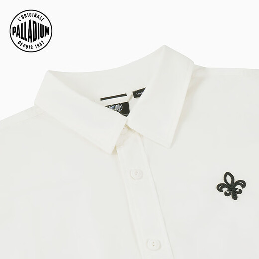 PALLADIUM Paladin top classic iris embroidered women's long-sleeved shirt 1913674 Marshmallow color L