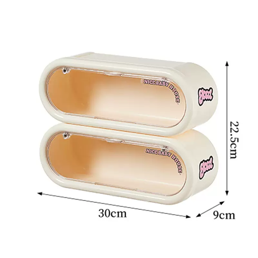 Yusenyi Dog Shoe Storage Box Dog Supplies Sorting Shoe Box Shoe Cabinet Storage Artifact Classification Sorting Multi-Gate Multi-function Cream White (3 Packs) Cream White (3 Packs)