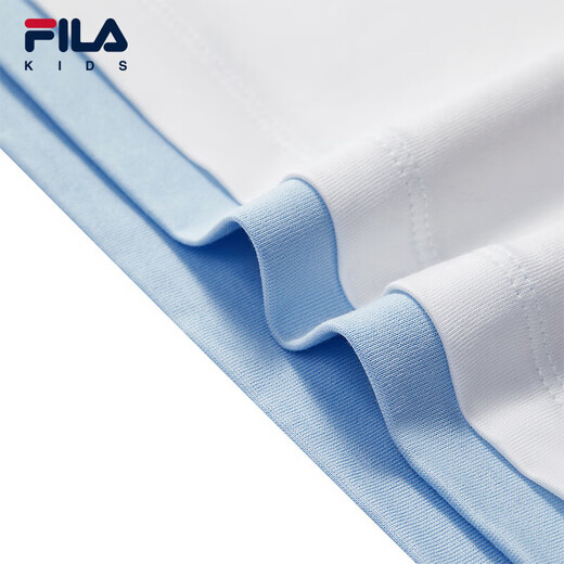 FILA liquid ammonia finishing children's tops 2025 new autumn short-sleeved T-shirt for boys and girls standard white-WT 175