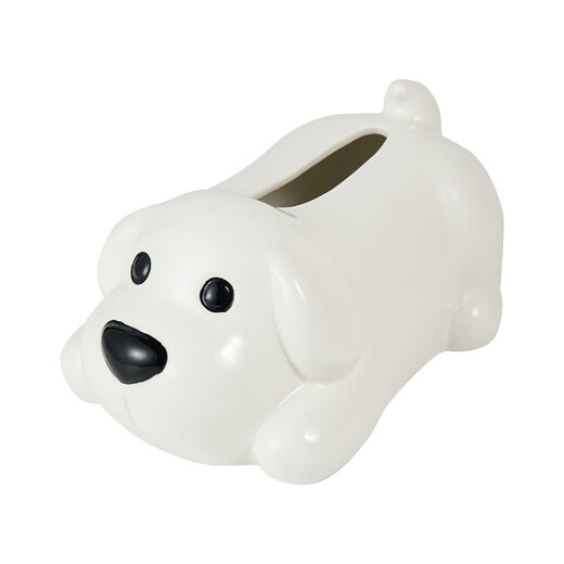 Fantasy Ceramic Tissue Box Cute Living Room Tissue Box Home Coffee Table Paper Tissue Box Napkin Box Milk Silver Puppy Tissue Box