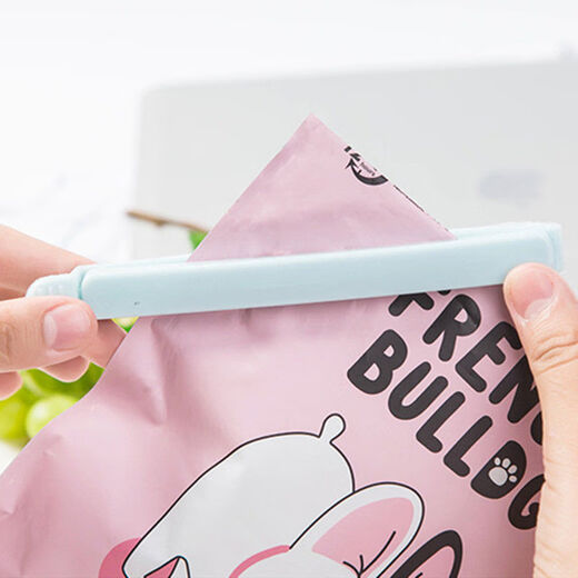 Yusenyi plastic sealing clip food preservation clip kitchen snack sealing clip tea milk powder bag clip large light blue 5 pack sealed