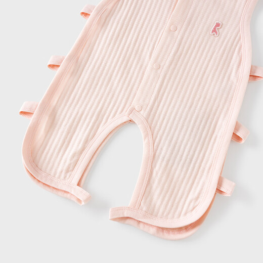 Tongtai (TONGTAI) baby sleeveless jumpsuit summer pure cotton baby clothes children's pipa clothing open crotch crawler suit pink 73cm