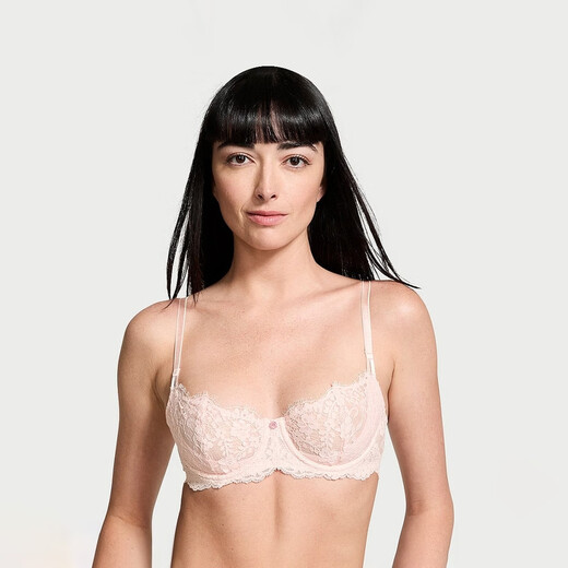 Victoria's Secret Victoria's Secret Fashion Show Series Lace 1/2 Cup Unpadded Women's Bra Sexy Bra 65H8 Nude 11245348 70E (32DD)