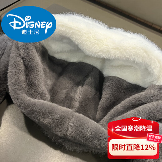 Disney children's hat winter plush hat cute penguin warm thickened ear protection hat for male and female babies that moves when you pinch the ears sky blue - penguin plush one-piece hat 2-10 years old (cap circumference 48-54cm) one size