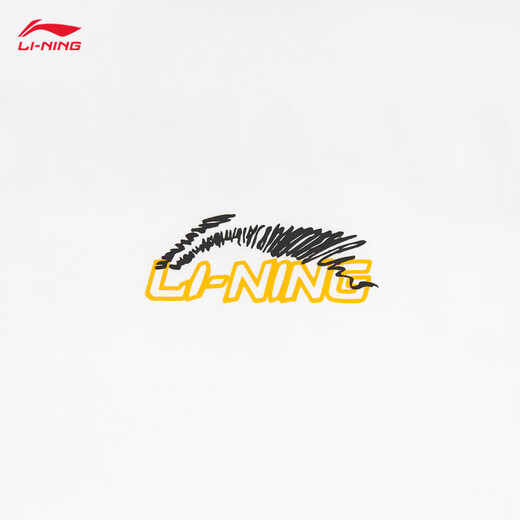 Li Ning round neck long-sleeved cultural shirt for men and women, small and big children 26 spring new casual, comfortable, trendy and versatile sports tops white/black/black-2 110