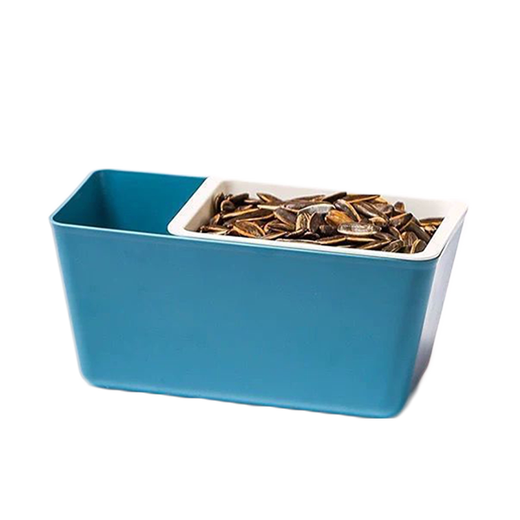 Shantou Lincun lazy double-layer fruit plate drain basket home living room snack candy storage tray melon seed box blue 1 piece affordable