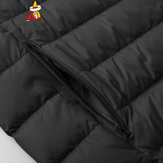 稻草人胖子哥2025冬季新款男士羽绒服加肥加大码时尚休闲立领轻薄羽绒服 黑色 L