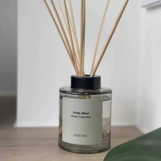 Yusenyi ZARAHOME Black Vanilla Jasmine Poetic Soul Amber Cotton Aromatherapy Fireless Rattan Sandalwood Fragrance Black Vanilla 500ml Aromatherapy