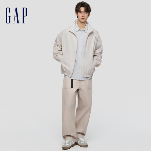 GAP Men's 2026 Spring New Fashion Herringbone Loose Wide-Leg Balloon Pants Versatile Casual Pants 854018