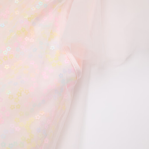 PawinPaw Cartoon Bear Children's Clothing 26th Spring and Summer New Girls and Children Colorful Sequined Mesh Dress Pink Pink/25 120