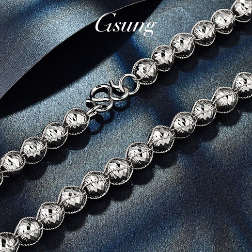 GsunG platinum men's necklace new line wrapped beads PT950 necklace men's large platinum bead chain priced by gram contact before bidding