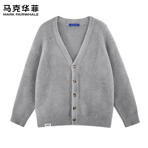 MARK FAIRWHALE American Retro Casual Cardigan Sweater Men's 2026 Spring New Loose Comfortable Warm Trendy Brand Handsome Top Beige Official Authentic M Recommended 100-120 Jin Jin equals 0.5 kg