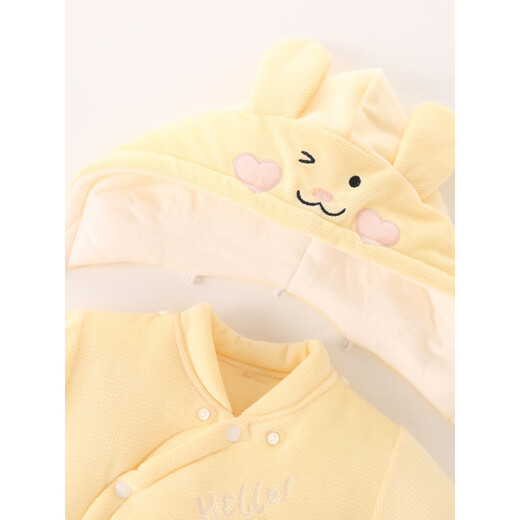 Disney Newborn Baby Clothes Autumn and Winter Baby Onesies Warm Thickened Padded Jacket Outing Suit Cuddler Winter Clothes Happy Rabbit Pink 59cm