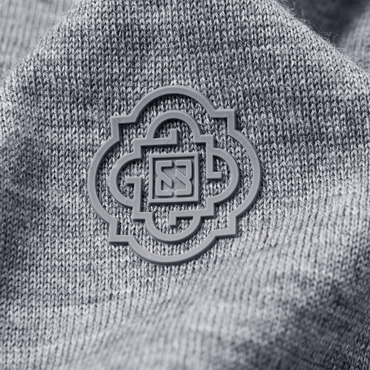 Bosssunwen machine washable spring recommended business casual soft skin-friendly exquisite high frequency men's wool sweater light gray L