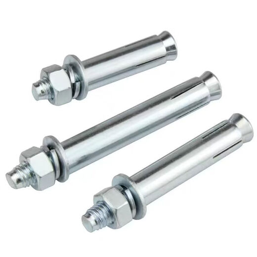 CLCEY pure national standard expansion screws extra thick 8mm10mm galvanized external expansion manufacturer whole box wholesale pure national standard support testing - invoicing genuine national standard M6x60 1000 pieces per box