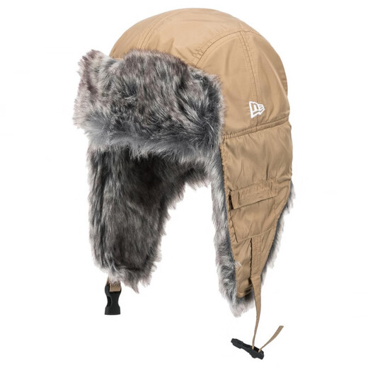 NEW ERA Brand Logo Polyester Fiber Lei Feng Hat Unisex Couple Style Beige Asian Version L