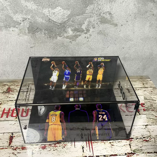 Yusenyi Companion Kobe Bryant Shoe Box Transparent AJ Sneaker Storage Display Box Yak Absorbent Storage Box Figure Magnetic Gift Box Transparent Retirement 358x262x180mm