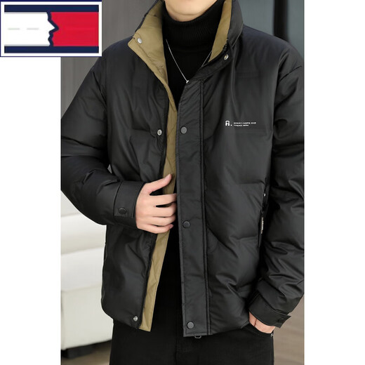 TOME BORNEK winter down jacket men's jacket trendy fashion stand collar young and middle-aged casual sports thickened warm white duck down top off-white XL men's 2025 new model recommended 140-160Jin Jin equals 0.5 kg