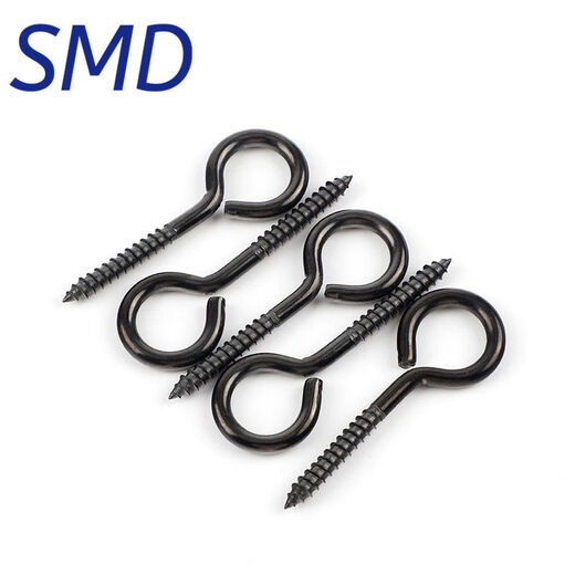 04 Stainless steel sheep eye self-tapping screws, black ring self-tapping screws, wear-resistant ring-shaped thumb screws, M5*6510 pieces