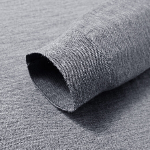 Bosssunwen machine washable spring recommended business casual soft skin-friendly exquisite high frequency men's wool sweater light gray L