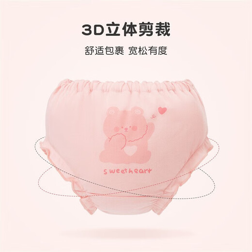 Nido Bear infant cotton panties children's summer male and female baby shorts triangle children's underwear TB584 (training pants) 3 pairs 80 Recommended weight 15-20 Jin Jin equals 0.5 kg