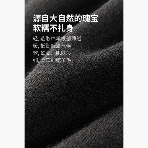 HECHTER Turtleneck Wool Sweater Comfortable Pullover Autumn and Winter Warm Men's Tops Everyday Versatile Bottoming Shirt France Black - Hot Selling Color XL