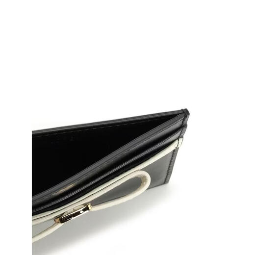 Ferragamo SS26 Luxury Women's Logo Print Craft Card Holder Black One Size