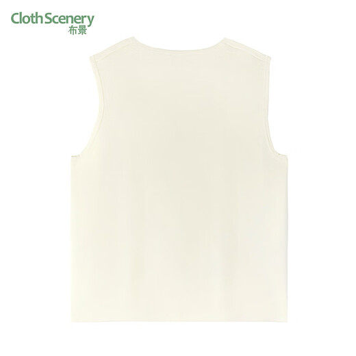 Clothscenery Sweater Vest Women's 2026 Spring New Simple V-neck Contrast Color Button Vest Knitted Cardigan 0424 White S