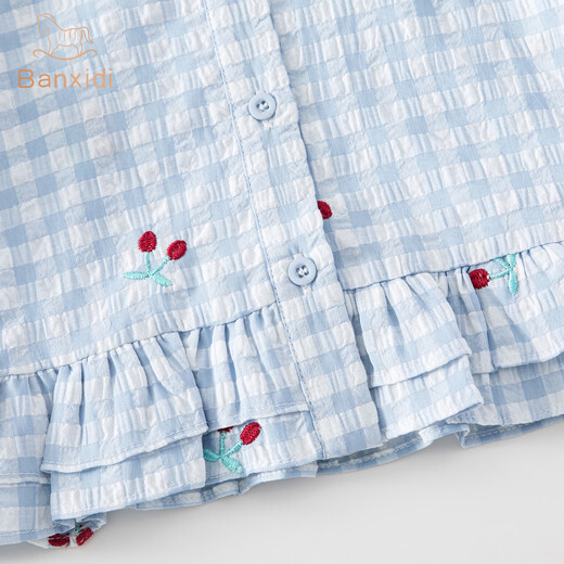 Banxidi girls' shirts spring new style baby long-sleeved tops children's doll shirts spring and autumn children's clothing shirts children's clothing