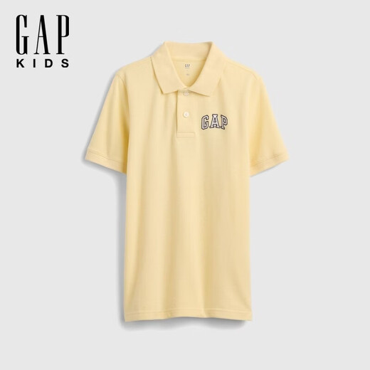 GAP boys 2026 spring new cotton embroidered logo pique short-sleeved polo shirt children's US version 884299