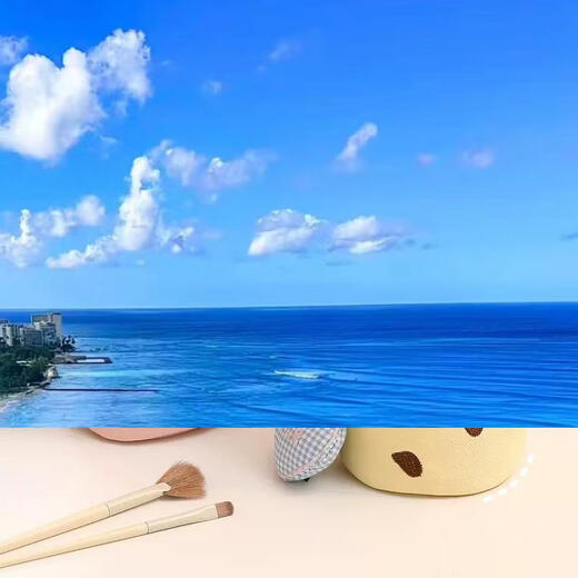 Yusenyi Makeup Brush Storage Bag Portable Upright High-Looking Large Capacity Cute Makeup Brush Box Lipstick Eyebrow Pen Makeup Brush Bucket Blue Cookie x Free Love Pendant Blue Cookie x Free Love pendant