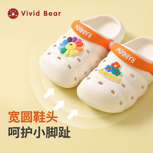 Kids King VividBear Children's Baby Summer Sandals Home Slippers Outdoor Caterpillar EVA Croc Shoes Morandi Blue 26 25 Code 25+26