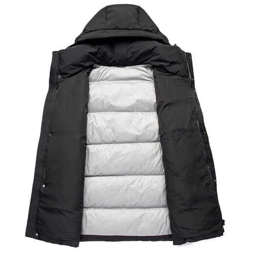 KBXNG劲霸新款羽绒服男短款加厚御寒高充绒中年加厚防寒服冬季时尚外套 藏蓝 S 165