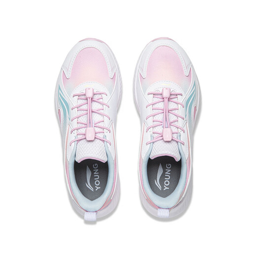 Li Ning (LI-NING) Lingyue 2 V3 | shock-absorbing running shoes for young men, new rebound versatile fashion sports shoes, fog pink/light clear blue-2 37