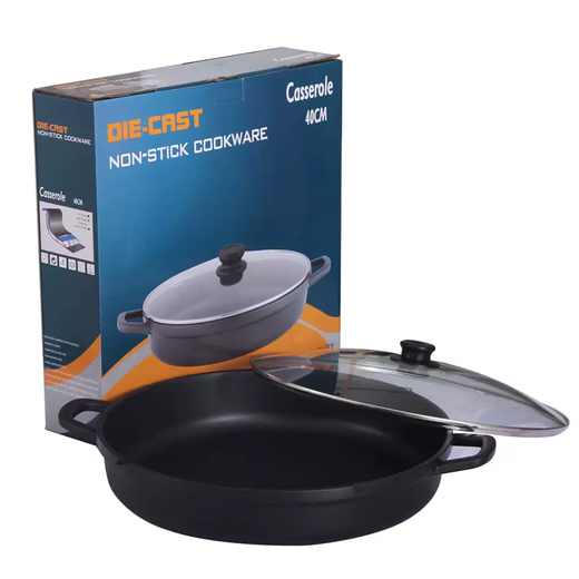 Yusenyi 40CM pot lid, frying pan lid, stainless steel edge-wrapped glass lid, tempered glass lid, 40CM frying pan lid, glass lid